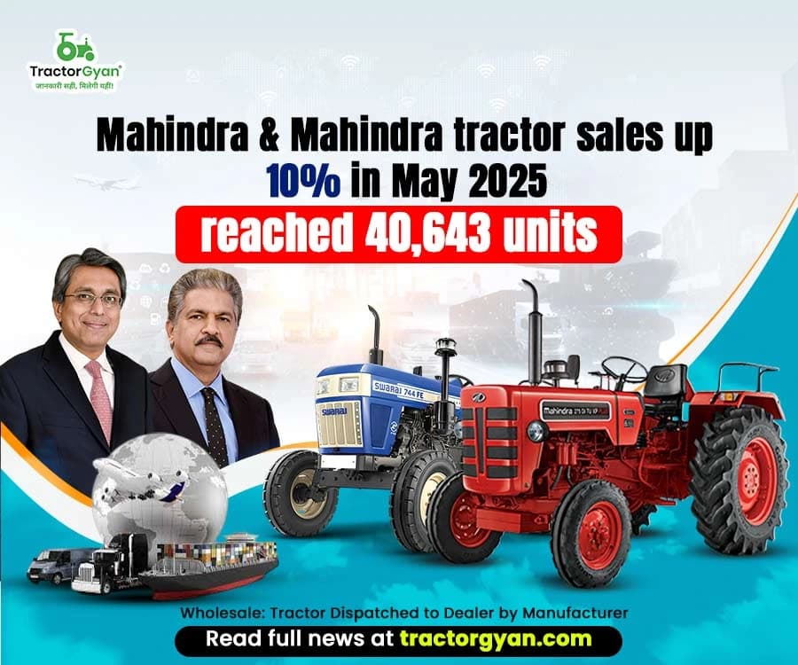 Mahindra & Mahindra tractor sales up 10% in May 2025, reached 40,643 units. image