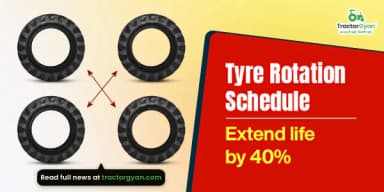 Tyre Rotation Schedule: Extend your Tractor's Tyre life by 40%
