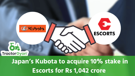 Japan’s Kubota to acquire 10% stake in Escorts for Rs 1,042 crore image