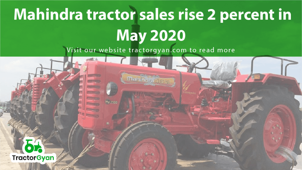 mahindra tractor sales rise 2 percent in May 2020 image