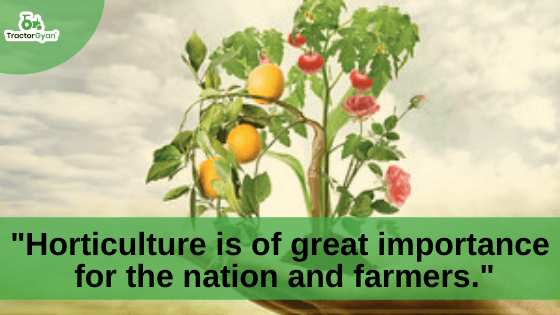 "Horticulture is of great importance for the nation and farmers." image