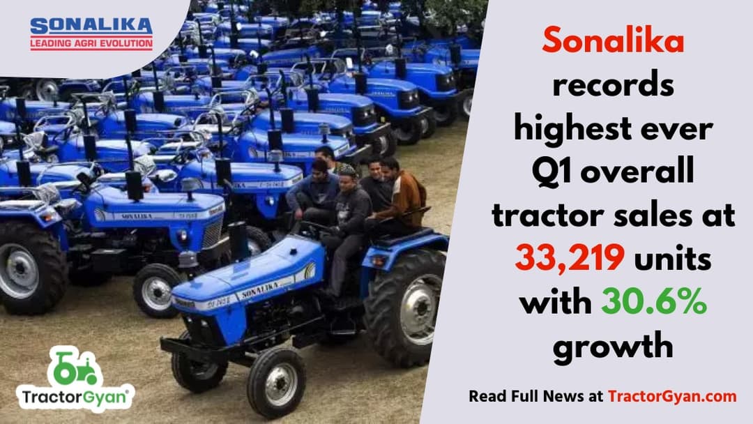 Sonalika records highest ever Q1 overall tractor sales at 33,219 units with 30.6 percent growth image