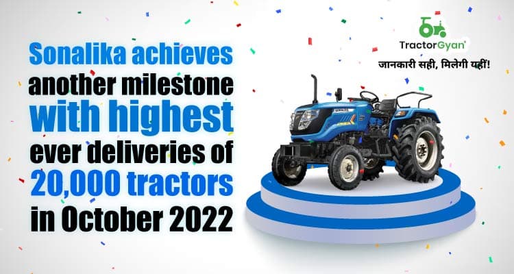 Sonalika achieves another milestone with highest ever deliveries of 20,000 tractors in October 2022 image