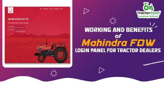 Mahindra FDW Login Panel for Tractor Dealers  | Working and Benefits image