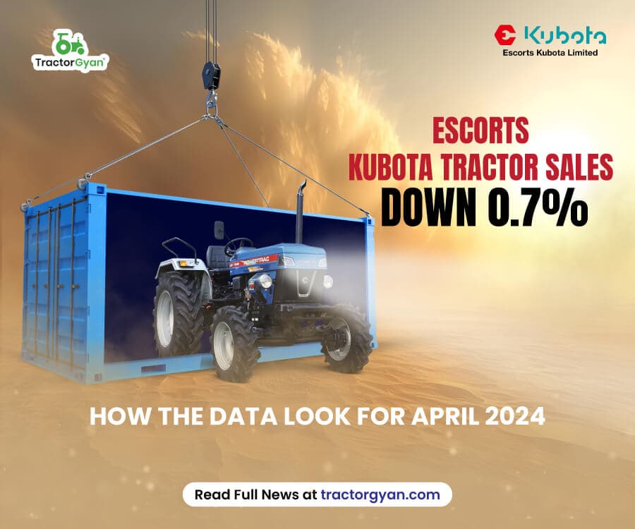 Escorts Kubota Tractor Sales Down 0.7% in April 2024, How the Data Look for Domestic & Export Sales? Escorts Kubota Tractor Sales Down 0.7% in April 2024, How the Data Look for Domestic & Export Sales? image