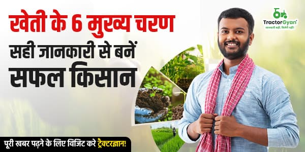 खेती के 6 मुख्य चरण: सही जानकारी से बनें सफल किसान खेती के 6 मुख्य चरण: सही जानकारी से बनें सफल किसान image