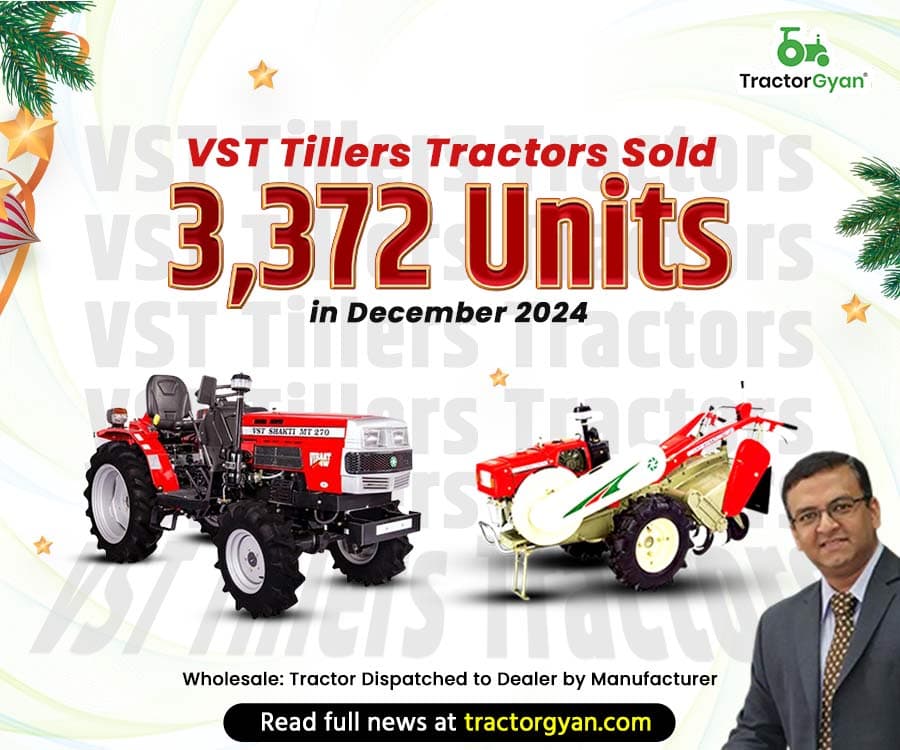 VST Tillers Tractors Sold 3,372 Units in December 2024 VST Tillers Tractors Sold 3,372 Units in December 2024 image