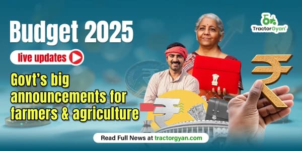 Budget 2025 Live Updates: Govt’s Big Announcements for Farmers & Agriculture Budget 2025 Live Updates: Govt’s Big Announcements for Farmers & Agriculture image
