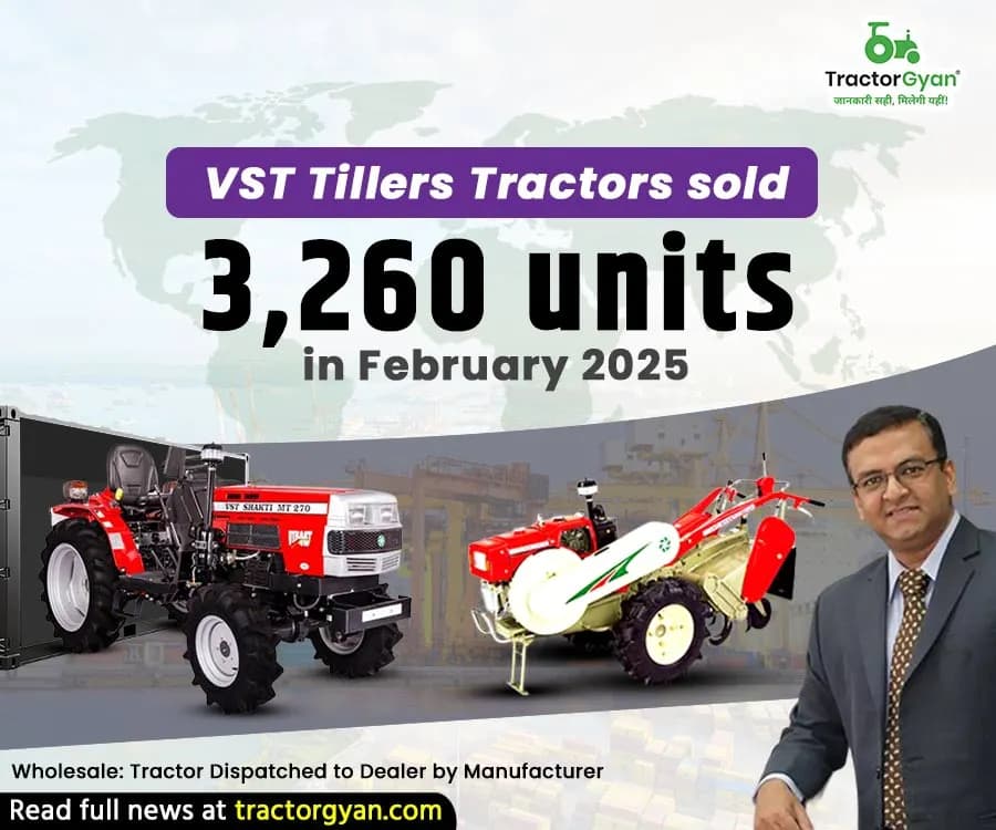 VST Tillers Tractors sold 3,260 units in February 2025 VST Tillers Tractors sold 3,260 units in February 2025 image