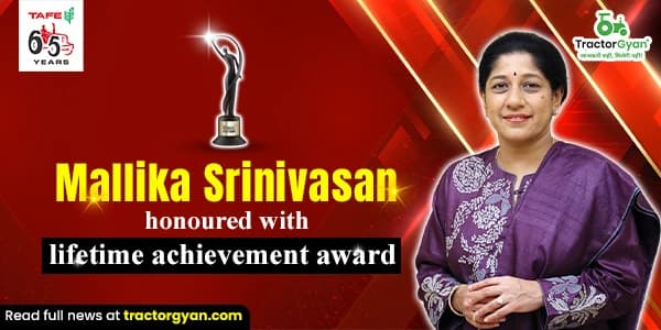 Mallika Srinivasan Honoured With Lifetime Achievement Award Mallika Srinivasan Honoured With Lifetime Achievement Award image