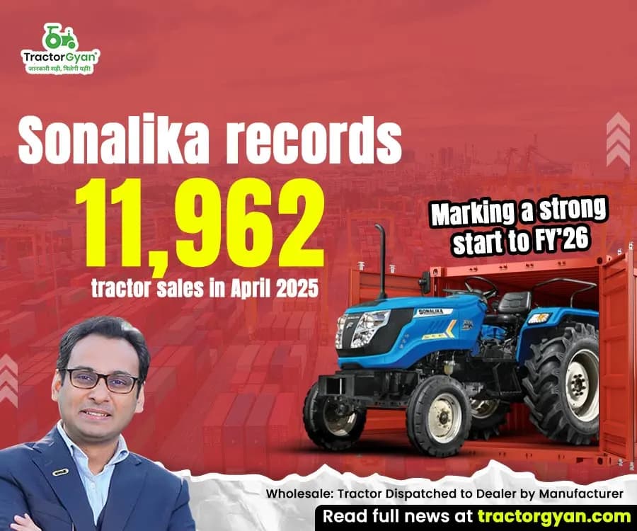 Sonalika Records 11,962 Tractor Sales in April 2025, Marking a Strong Start to FY’26 Sonalika Records 11,962 Tractor Sales in April 2025, Marking a Strong Start to FY’26
