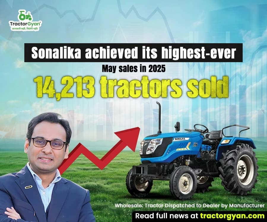 Sonalika Achieved Its Highest-Ever May Sales in 2025 – 14,213 Tractors Sold Sonalika Achieved Its Highest-Ever May Sales in 2025 – 14,213 Tractors Sold image