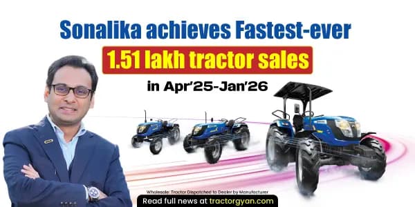 Sonalika achieves Fastest-ever 1.51 lakh tractor sales in Apr’25-Jan’26 Sonalika achieves Fastest-ever 1.51 lakh tractor sales in Apr’25-Jan’26 image