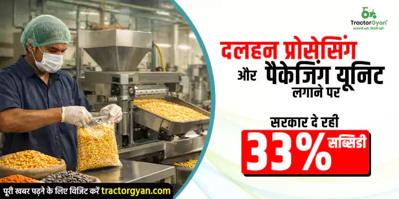 दलहन प्रोसेसिंग और पैकेजिंग यूनिट लगाने पर, सरकार दे रही 33% सब्सिडी दलहन प्रोसेसिंग और पैकेजिंग यूनिट लगाने पर, सरकार दे रही 33% सब्सिडी
