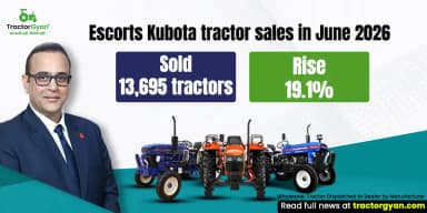 Escorts Kubota Tractor Sales in June 2026: Sold 13,695 Tractors, Rise 19.1% Escorts Kubota Tractor Sales in June 2026: Sold 13,695 Tractors, Rise 19.1%