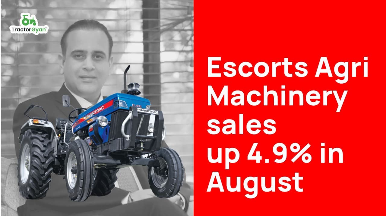 Escorts Agri Machinery sales up 4.9% in August Escorts Agri Machinery sales up 4.9% in August image