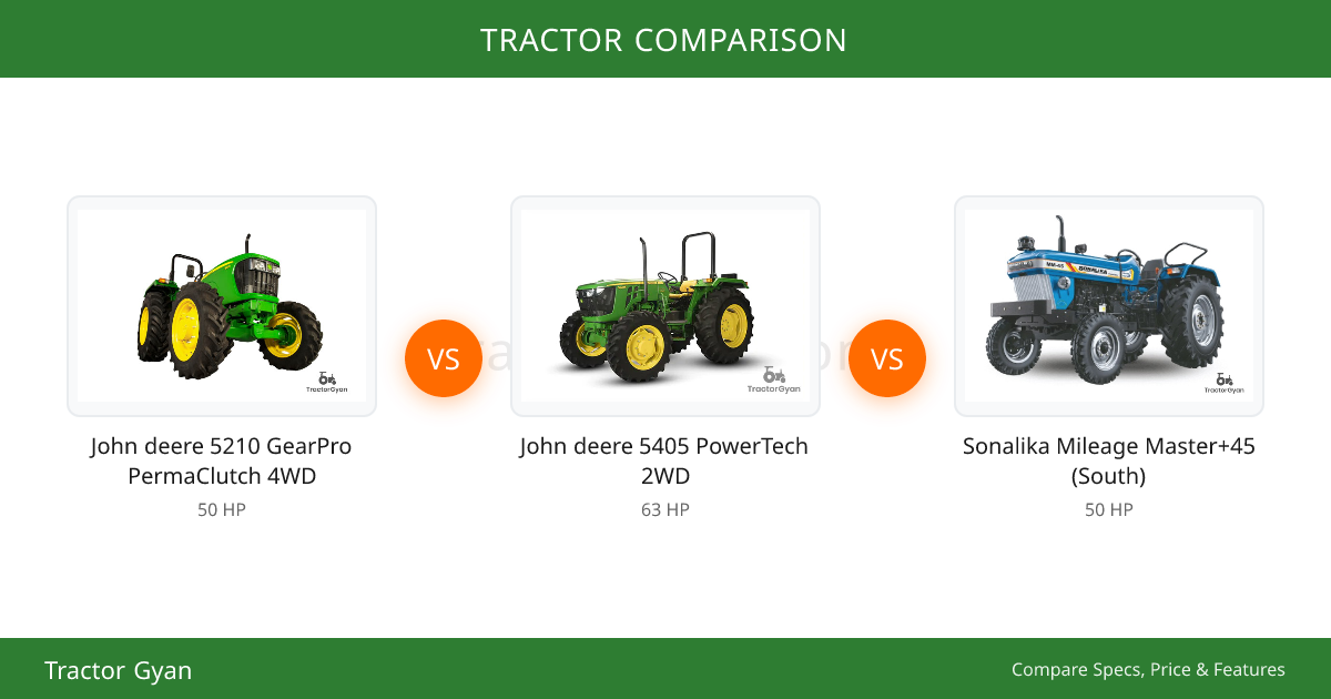 John deere 5210 GearPro PermaClutch 4WD vs John deere 5405 PowerTech ...